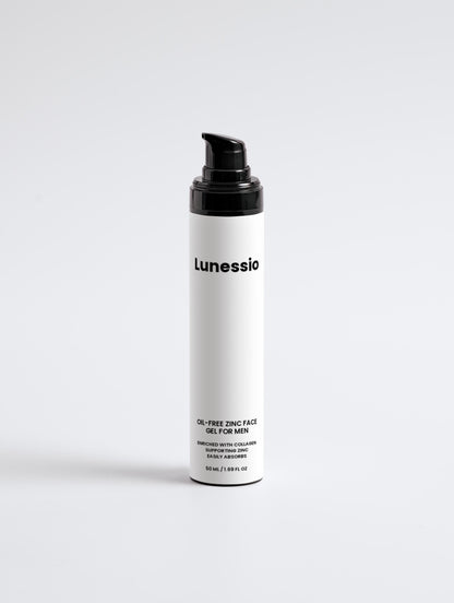 Oil-Free Zinc Face Gel for Men - Lunessio