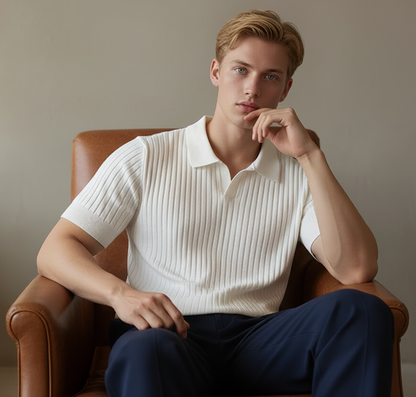CAPRI – RIBBED KNIT POLO