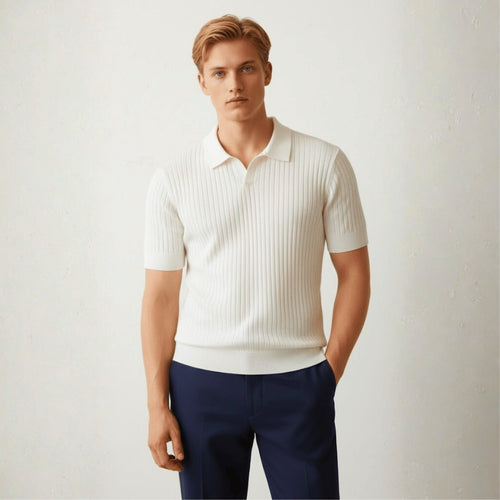 CAPRI – RIBBED KNIT POLO