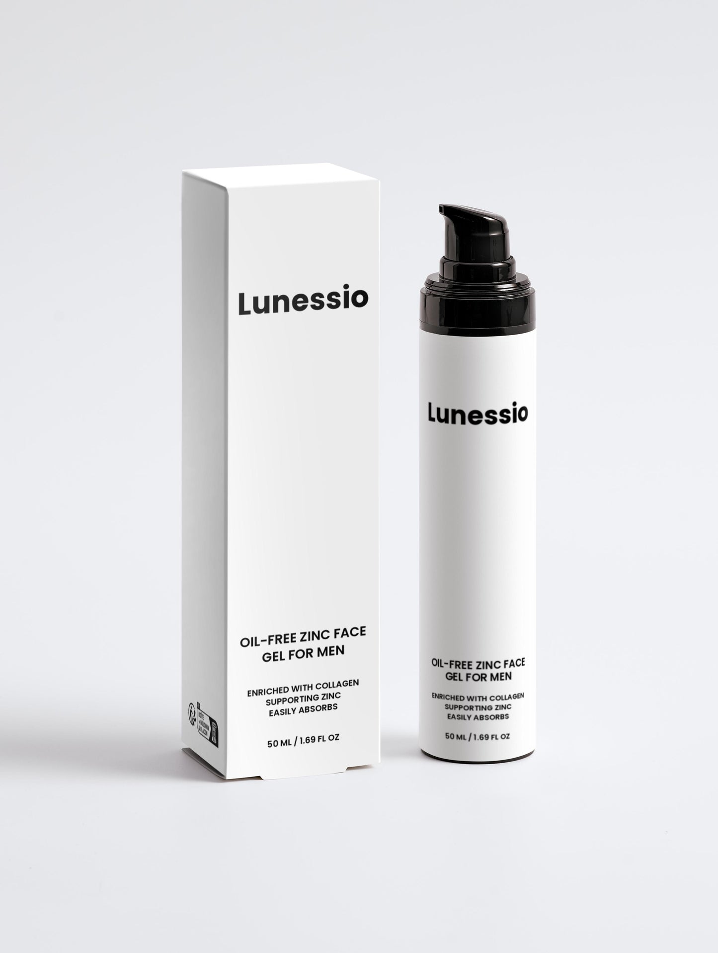 Oil-Free Zinc Face Gel for Men - Lunessio
