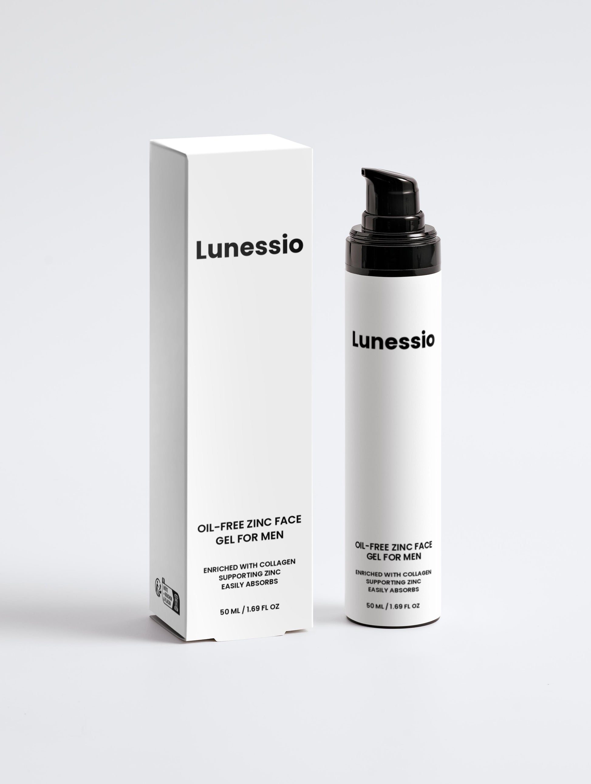 Oil-Free Zinc Face Gel for Men - Lunessio