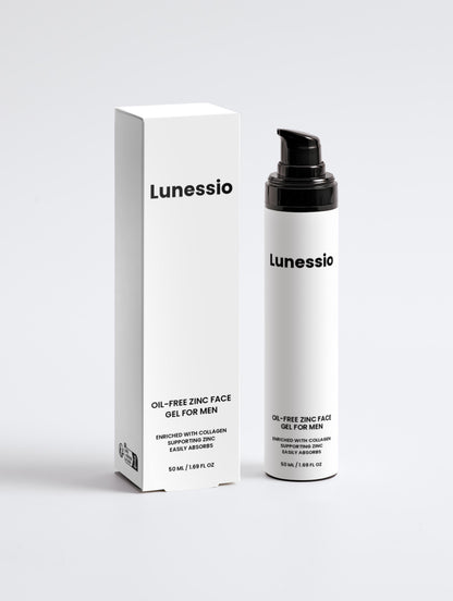 Oil-Free Zinc Face Gel for Men - Lunessio
