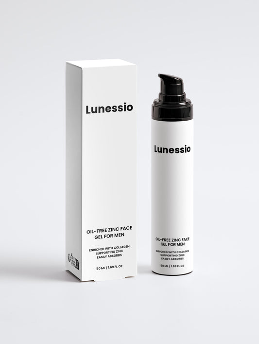 Oil-Free Zinc Face Gel for Men - Lunessio