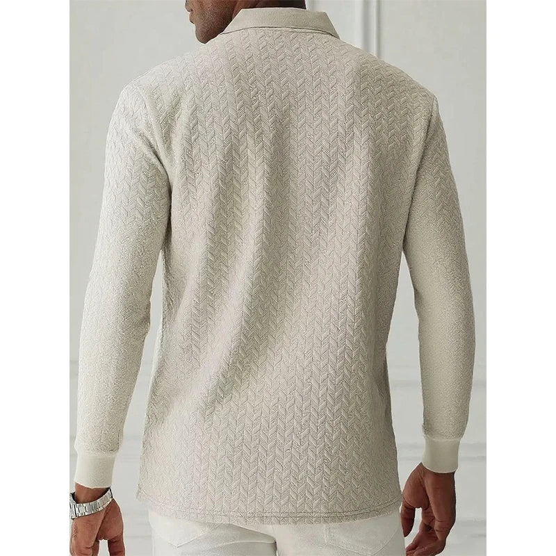 THE SORRENTO – TEXTURED LONG SLEEVE POLO