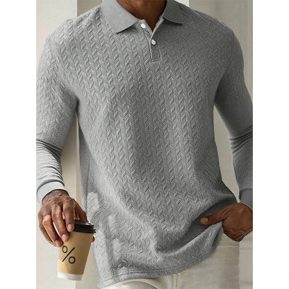 THE SORRENTO – TEXTURED LONG SLEEVE POLO