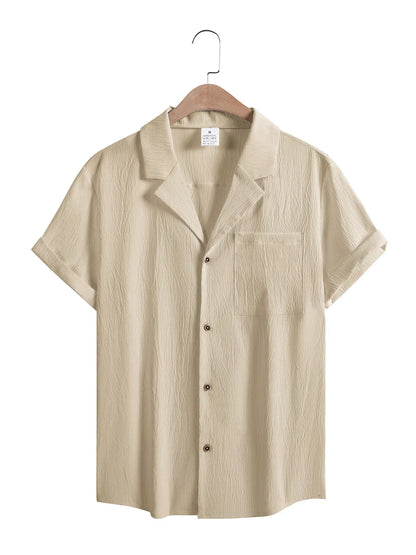 THE PORTOFINO – LINEN BLEND CAMP COLLAR SHIRT