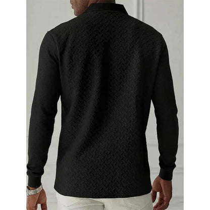 THE SORRENTO – TEXTURED LONG SLEEVE POLO