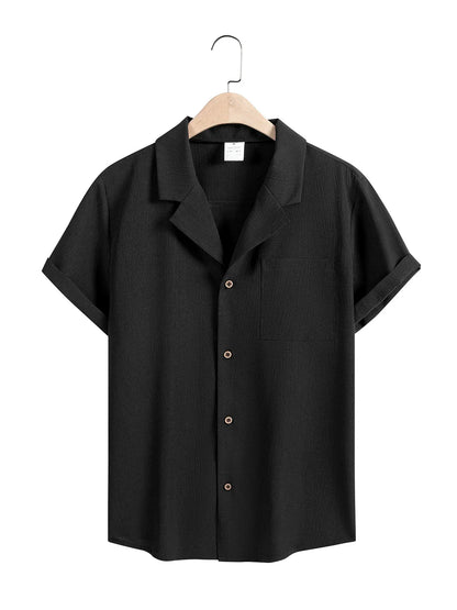 THE PORTOFINO – LINEN BLEND CAMP COLLAR SHIRT