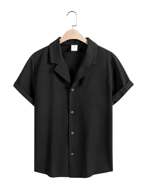 THE PORTOFINO – LINEN BLEND CAMP COLLAR SHIRT