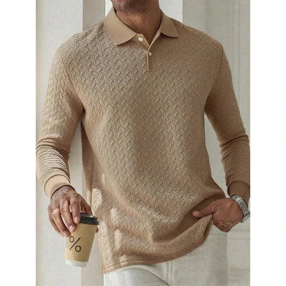 THE SORRENTO – TEXTURED LONG SLEEVE POLO