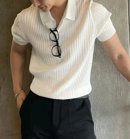 CAPRI – RIBBED KNIT POLO