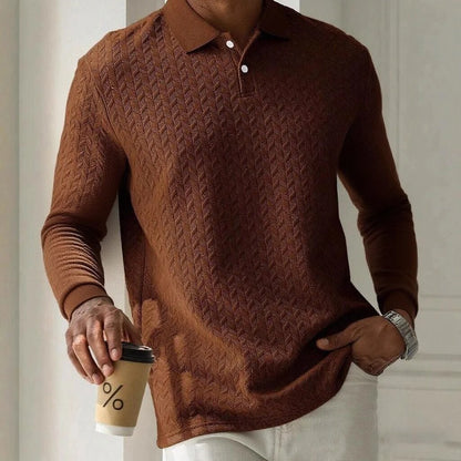 THE SORRENTO – TEXTURED LONG SLEEVE POLO