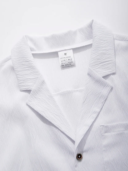THE PORTOFINO – LINEN BLEND CAMP COLLAR SHIRT