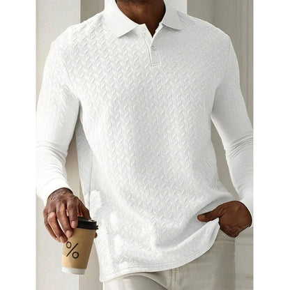 THE SORRENTO – TEXTURED LONG SLEEVE POLO