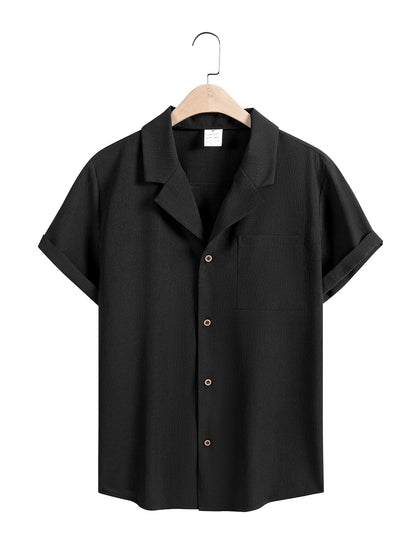 THE PORTOFINO – LINEN BLEND CAMP COLLAR SHIRT