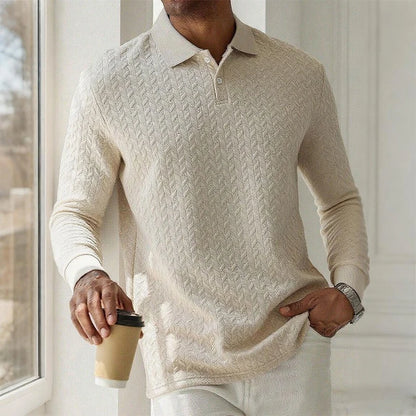 THE SORRENTO – TEXTURED LONG SLEEVE POLO