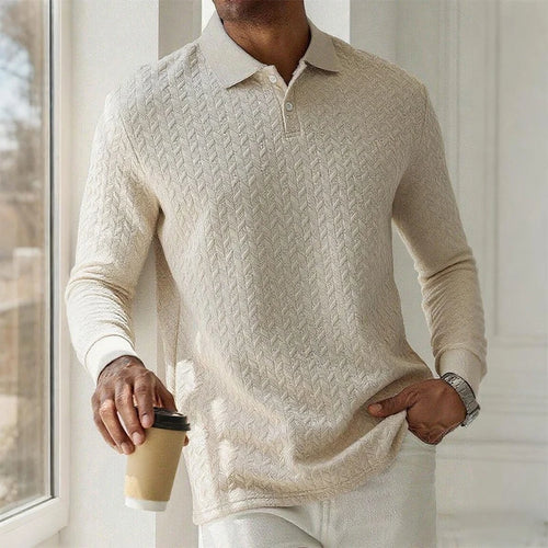 THE SORRENTO – TEXTURED LONG SLEEVE POLO