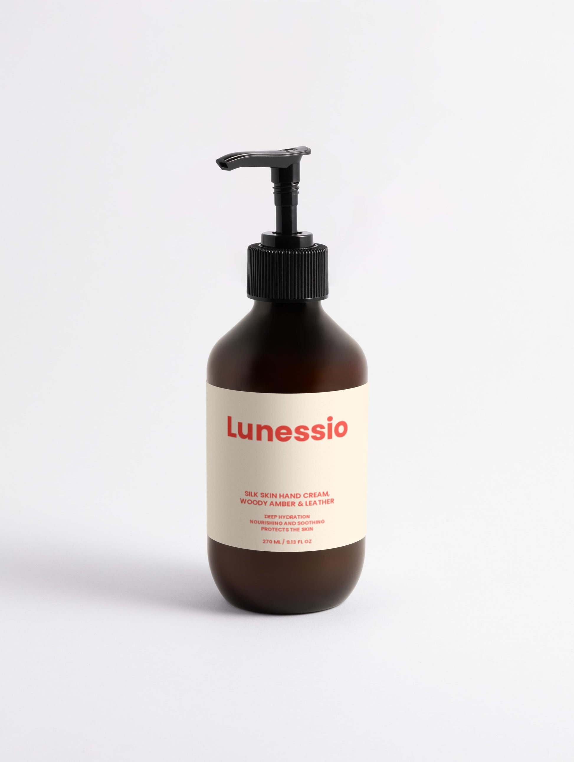 Silk Skin Hand Cream, Woody Amber & Leather - Lunessio