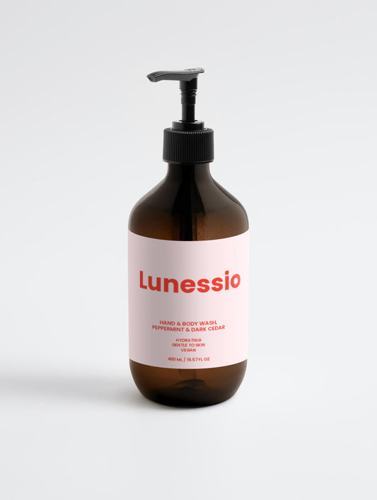 Hand & Body Wash, Peppermint & Dark Cedar - Lunessio