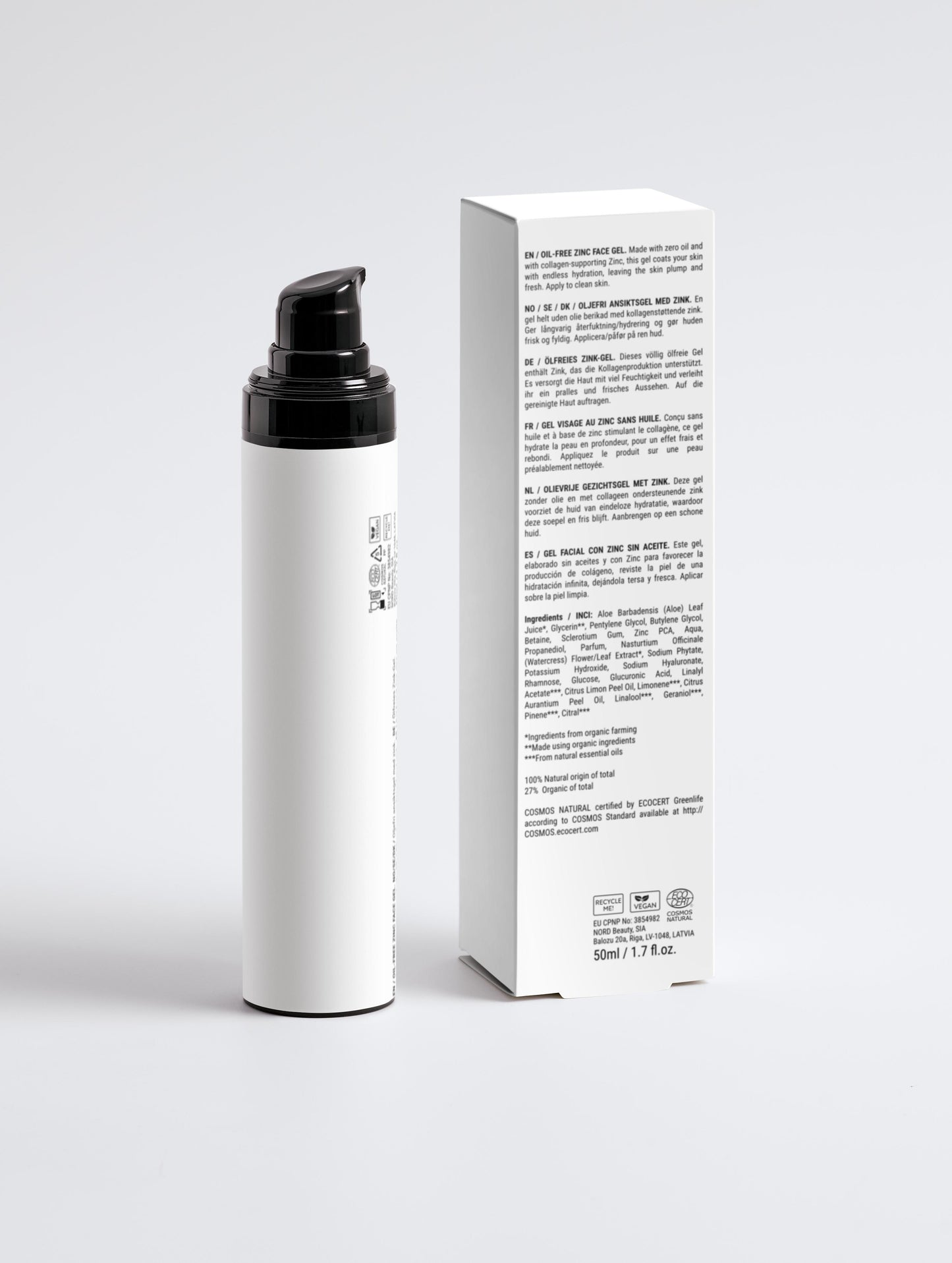 Oil-Free Zinc Face Gel for Men - Lunessio