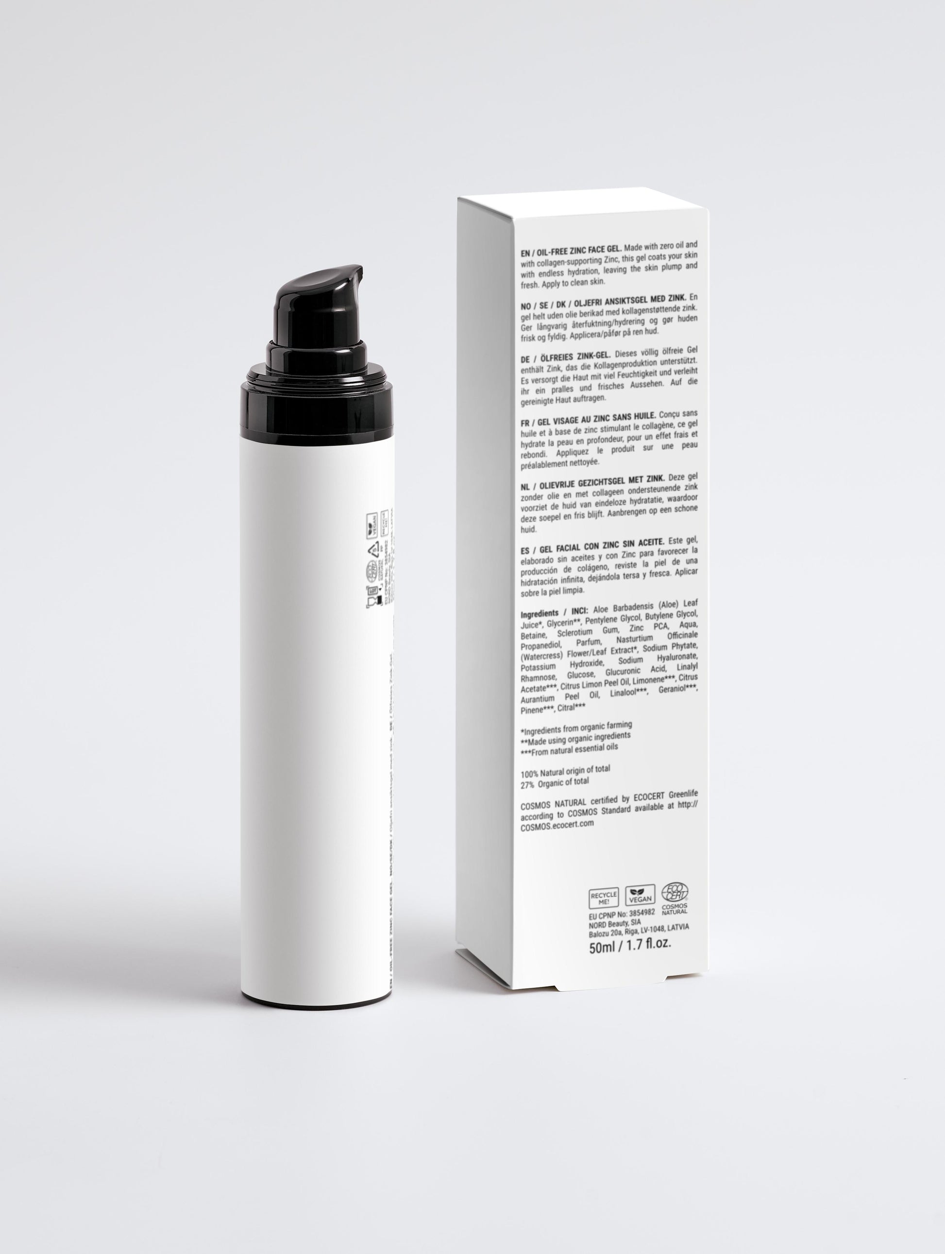 Oil-Free Zinc Face Gel for Men - Lunessio