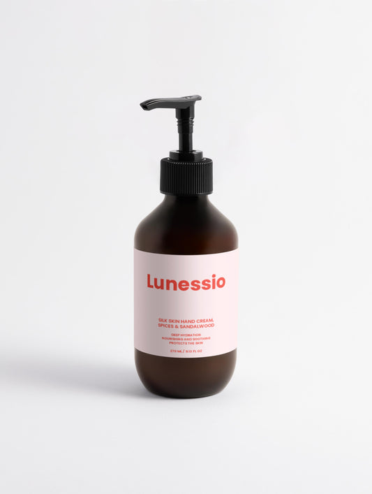 Silk Skin Hand Cream, Spices & Sandalwood - Lunessio