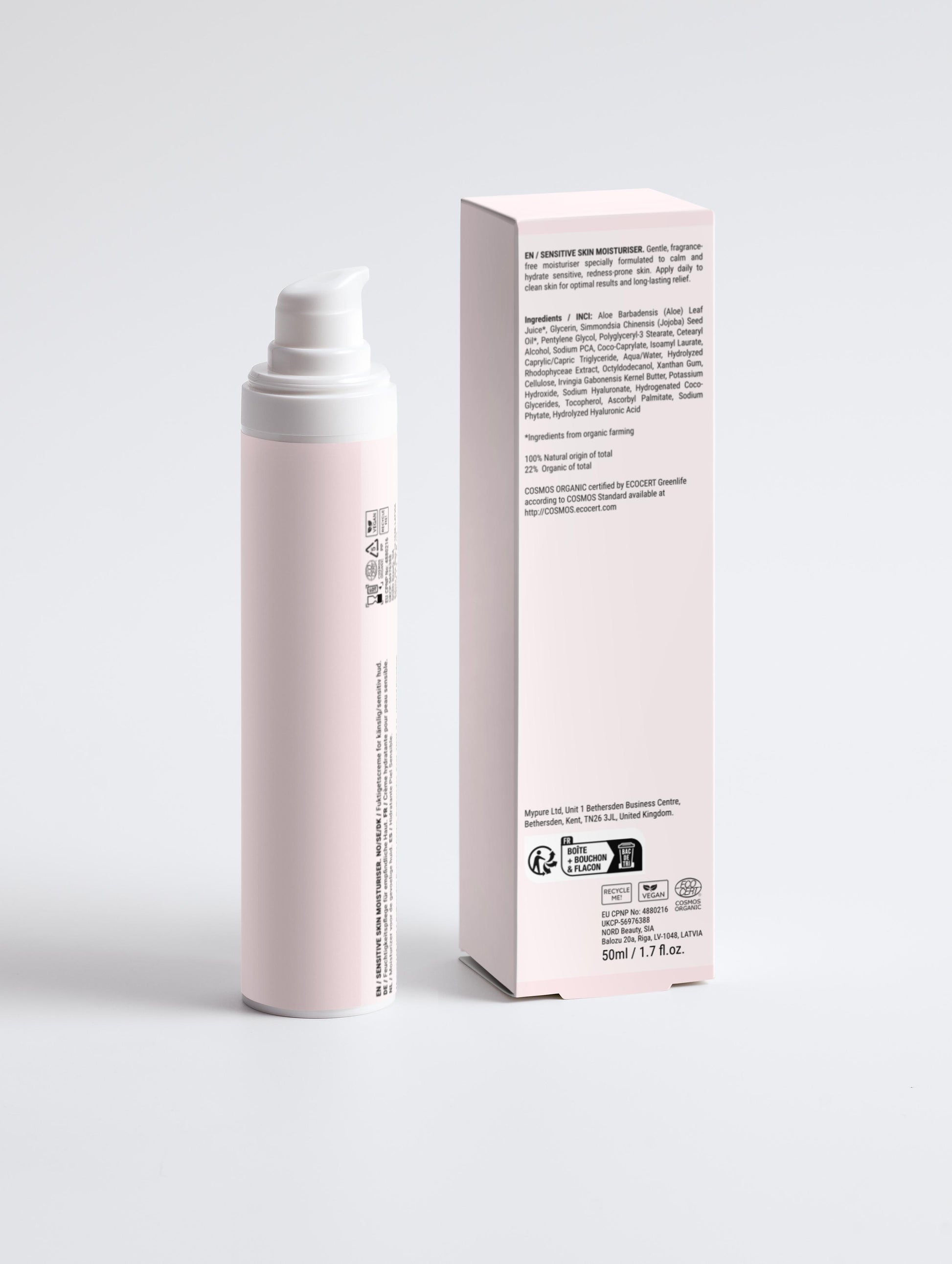 Sensitive Skin Moisturiser, Fragrance Free - Lunessio